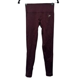 Gymshark Seamless Leggings | Size Small | Burgundy